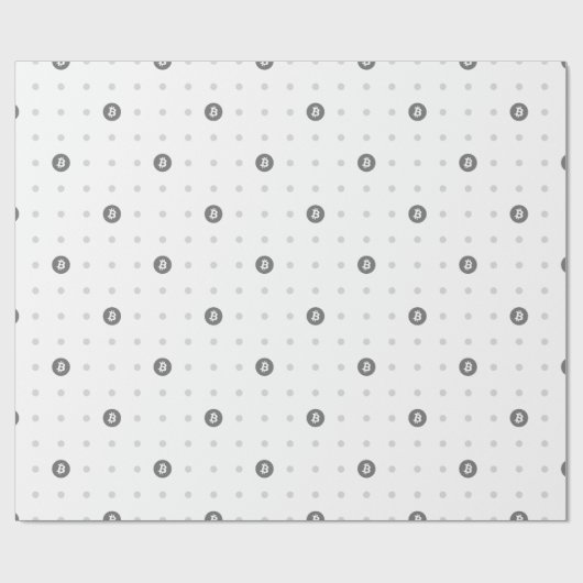 Bitcoin Polka Dots Geschenkpapier (Flach)
