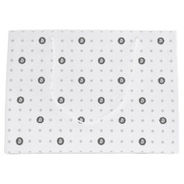 Bitcoin Polka Dots Gift Bag (Large) Große Geschenktüte