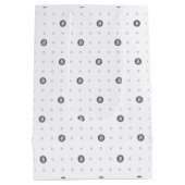Bitcoin Polka Dots Gift Bag (Medium) Mittlere Geschenktüte (Rückseite)