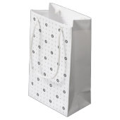 Bitcoin Polka Dots Gift Bag (Small)  Kleine Geschenktüte (Rückseite Schrägansicht)
