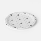 Bitcoin-Polka-Punkt-Papierteller (Klein) Pappteller (Schrägansicht)