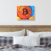 Bitcoin Poster Leinwanddruck (Insitu (Schlafzimmer))