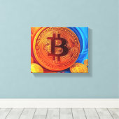 Bitcoin Poster Leinwanddruck (Insitu (Holzboden))