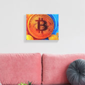 Bitcoin Poster Leinwanddruck (Insitu (Wohnzimmer))