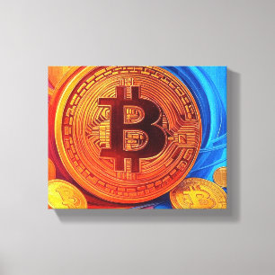 Bitcoin Poster Leinwanddruck