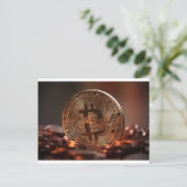 Bitcoin Postkarte (Stehend Vorderseite)