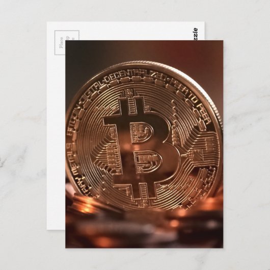 Bitcoin Postkarte (Vorne/Hinten)