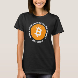 Bitcoin Price Crash Cryptowährung Anleger halten T-Shirt