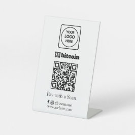 Bitcoin-QR-Code | Benutzerdefiniertes Scan-to-Pay- Sockelschild
