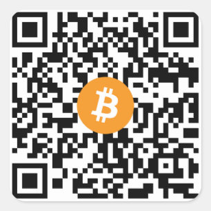 Bitcoin QR Code Kleine Aufkleber (Blatt 20)