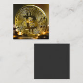 Bitcoin Quadratische Visitenkarte (Vorne/Hinten)