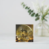 Bitcoin Quadratische Visitenkarte (Stehend Vorderseite)