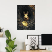 Bitcoin Rabbit Hole Crypto Bunny Poster (Heimbüro)