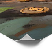 Bitcoin Rabbit Hole Crypto Poster (Ecke)