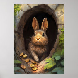 Bitcoin Rabbit Hole Crypto Poster