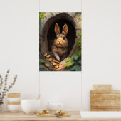 Bitcoin Rabbit Hole Crypto Poster (Küche)