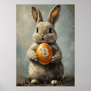 Bitcoin Rabbit Hole Crypto Wall Art Poster