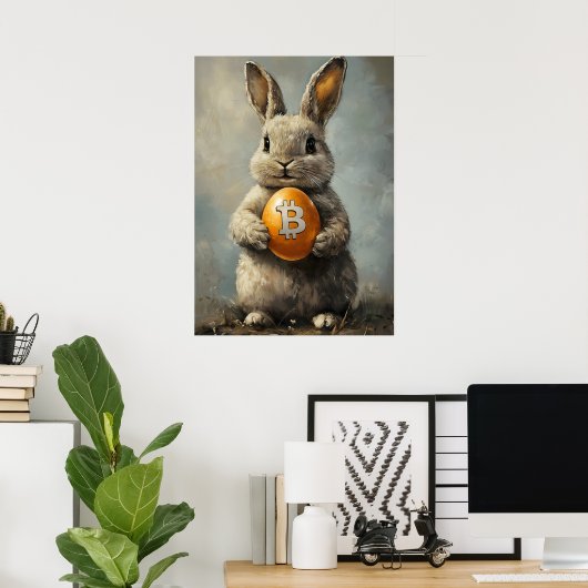 Bitcoin Rabbit Hole Crypto Wall Art Poster (Heimbüro)
