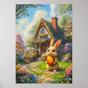 Bitcoin Rabbit Hole Ostersonnige Wand Kunst