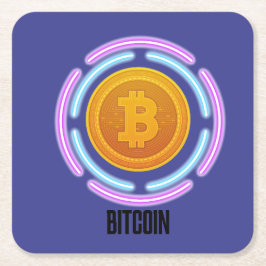 BITCOIN RECHTECKIGER PAPPUNTERSETZER