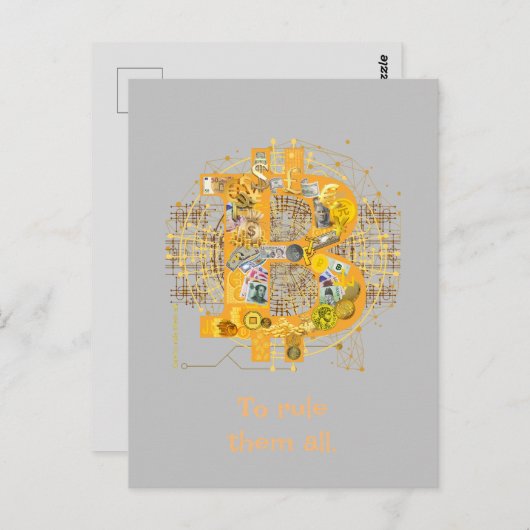 Bitcoin-Regel Postkarte (Vorne/Hinten)