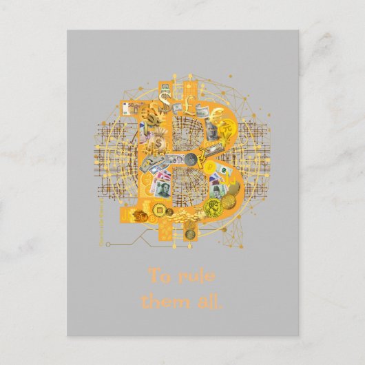 Bitcoin-Regel Postkarte (Vorderseite)