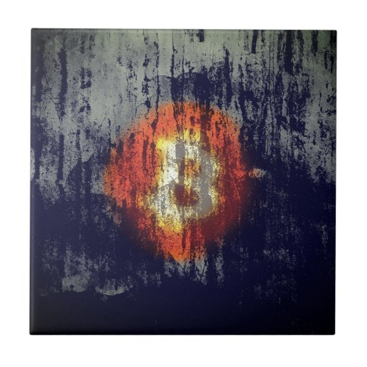 Bitcoin Resilient Art Fliese (Vorderseite)