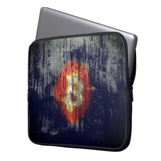 Bitcoin Resilient Art Laptopschutzhülle (Vorderseite Links)