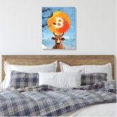 Bitcoin Resilient Bull (HD) Leinwanddruck (Insitu (Schlafzimmer))