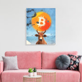 Bitcoin Resilient Bull (HD) Leinwanddruck (Insitu (Wohnzimmer))
