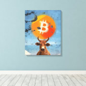 Bitcoin Resilient Bull (HD) Leinwanddruck (Insitu (Holzboden))
