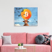 Bitcoin Resilient Bull (HD) Leinwanddruck (Insitu (Wohnzimmer))