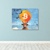 Bitcoin Resilient Bull (HD) Leinwanddruck (Insitu (Holzboden))