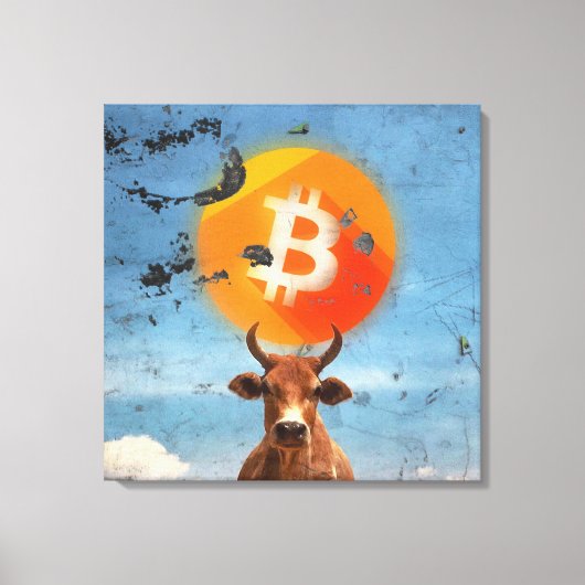 Bitcoin Resilient Bull (HD) Leinwanddruck (Vorderseite)