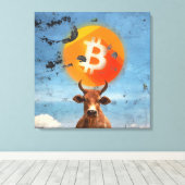 Bitcoin Resilient Bull (HD) Leinwanddruck (Insitu (Holzboden))