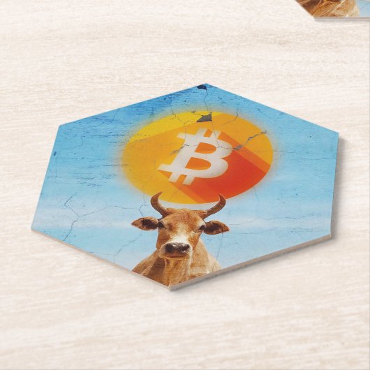 Bitcoin Resilient Bull Untersetzer (angewinkelt)