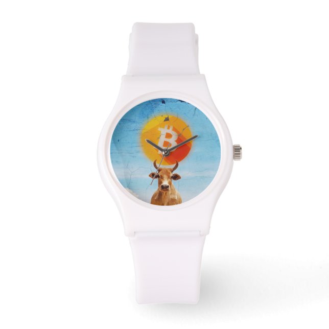 Bitcoin Resilient Bull (Vibrant HD) Armbanduhr (Vorderseite)