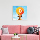 Bitcoin Resilient Bull (Vibrant HD) Leinwanddruck (Insitu (Wohnzimmer))