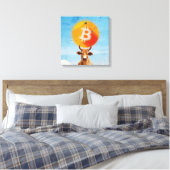 Bitcoin Resilient Bull (Vibrant HD) Leinwanddruck (Insitu (Schlafzimmer))