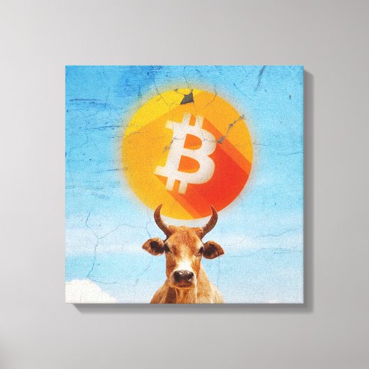 Bitcoin Resilient Bull (Vibrant HD) Leinwanddruck (Vorderseite)