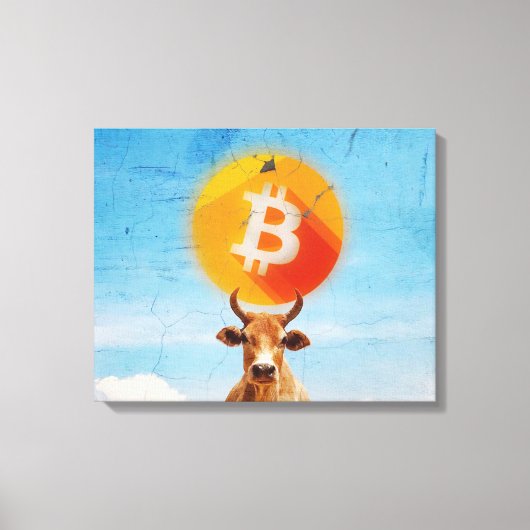 Bitcoin Resilient Bull (Vibrant HD) Leinwanddruck (Vorderseite)