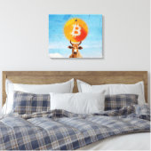 Bitcoin Resilient Bull (Vibrant HD) Leinwanddruck (Insitu (Schlafzimmer))