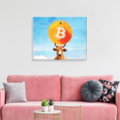 Bitcoin Resilient Bull (Vibrant HD) Leinwanddruck (Insitu (Wohnzimmer))