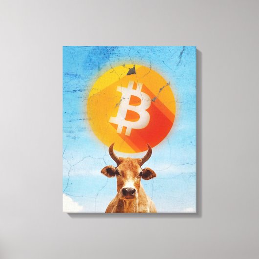Bitcoin Resilient Bull (Vibrant HD) Leinwanddruck (Vorderseite)