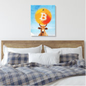 Bitcoin Resilient Bull (Vibrant HD) Leinwanddruck (Insitu (Schlafzimmer))
