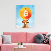 Bitcoin Resilient Bull (Vibrant HD) Leinwanddruck (Insitu (Wohnzimmer))