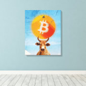 Bitcoin Resilient Bull (Vibrant HD) Leinwanddruck (Insitu (Holzboden))