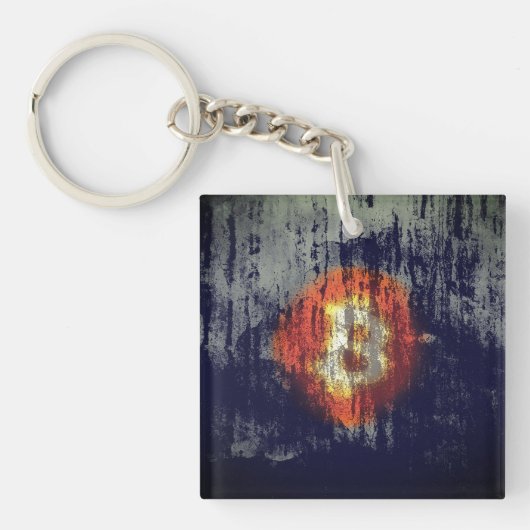Bitcoin Resiliente Kunst Schlüsselanhänger (Vorderseite)
