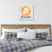 Bitcoin-resistente Kunst (auf Cracked Wall HD) Leinwanddruck (Insitu (Schlafzimmer))