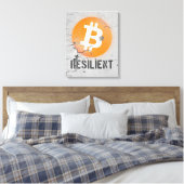 Bitcoin-resistente Kunst (auf Cracked Wall HD) Leinwanddruck (Insitu (Schlafzimmer))